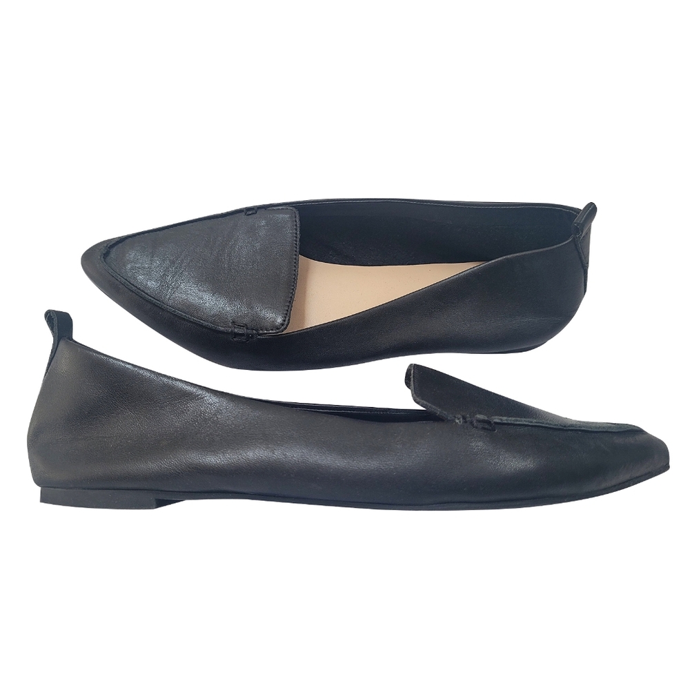 Aldo Black Leather Flats Size 8